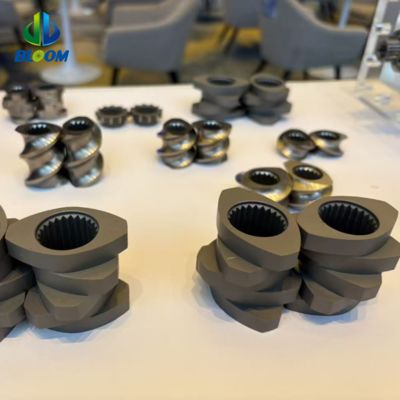 Kwaliteit  (PTR) W6 ultra-fine grain wear-resistant steel extruder parts Twin-Screw Extruder Thread Element Barrel and Shaft fabriek