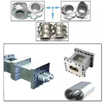 65mm Tweeling de Schroefelement van de Kegel dubbel Extruder voor pvc-Extrudermachine