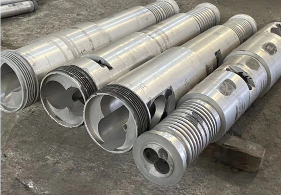 38CrMoAl conische dubbele schroef en vat 65/132 voor PVC-buisprofiel WPC Spc