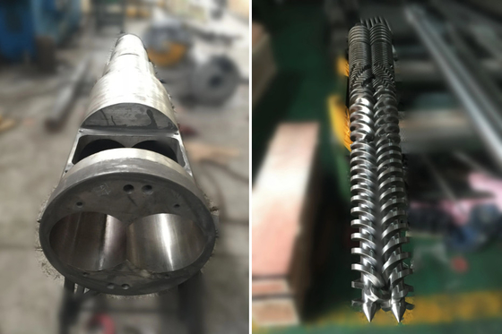 Conisch dubbelschroefvat voor PVC-pijpleidingextruder 80/156 65/132 55/110 50/105