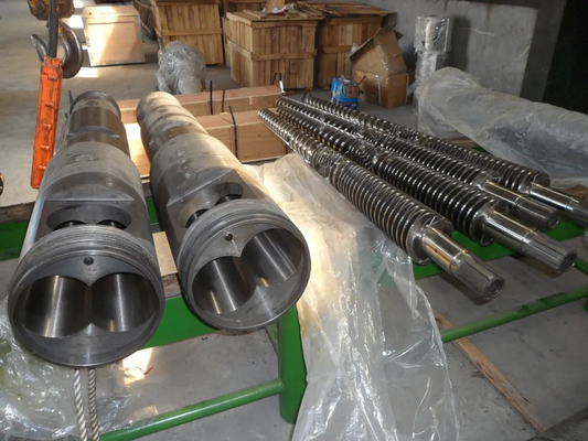 Conisch dubbelschroefvat voor PVC-pijpleidingextruder 80/156 65/132 55/110 50/105
