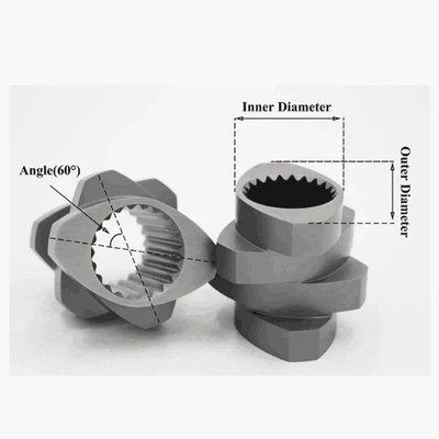 Grote diameter Zk320 Twin Screw Elementen met slijtvastheid van bimetallisch legeringsmateriaal