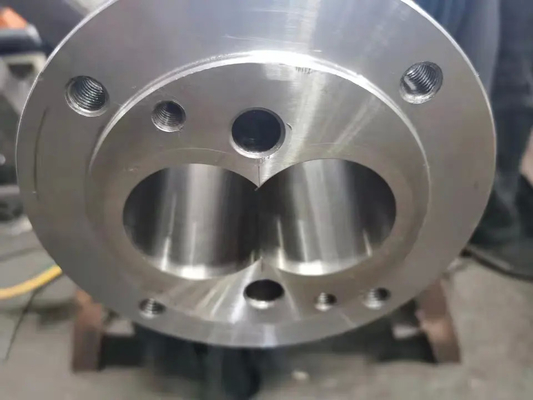 Bimetalen PE-plaat schroef en loop voor kunststofmachines Twin Screw Extruder Machine