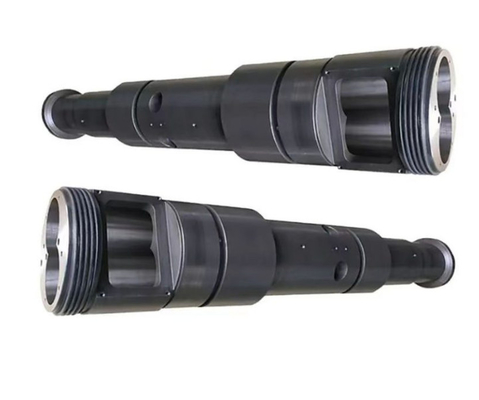 Bimetaal Kegel Tweeling de Schroefvat van Nitrided voor WPC-PE van pvc Industrie