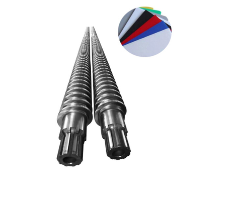 Co-roterende / tegenroterende conische tweelingschroeven en vaten voor extruder