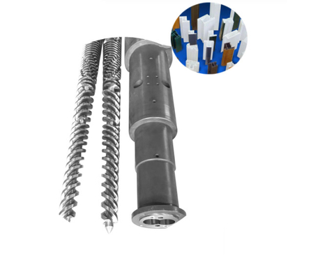 Bimetalen / nitriede conische tweeling-extruder schroeven en vaten voor WPC PVC PE-industrie