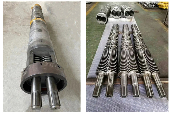 SPC vloer extruderingsmachine reserveonderdeel nitried of bimetaal vat en schroef