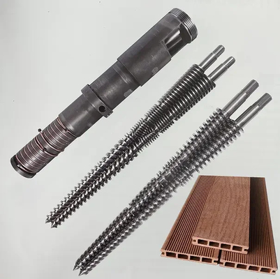 Geavanceerde twee-schroef-extruderonderdelen Hoogsnelheidsinstrument staal anti-corrosie staal voor snelle en uniforme verwarming