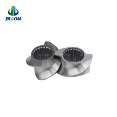 Op maat gemaakte productie van plastic extruder schroefelementen voor efficiënt vat W6mo5cr4v2 Materiaal voor tweeschroefextrude