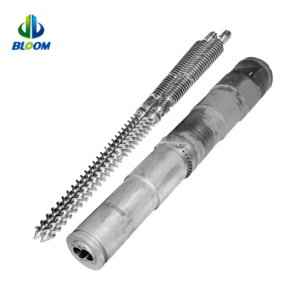 Zeer Nauwkeurige Bimetalen Kegelvormige Dubbelschroefcilinder voor Plastic- en Rubberextrusie