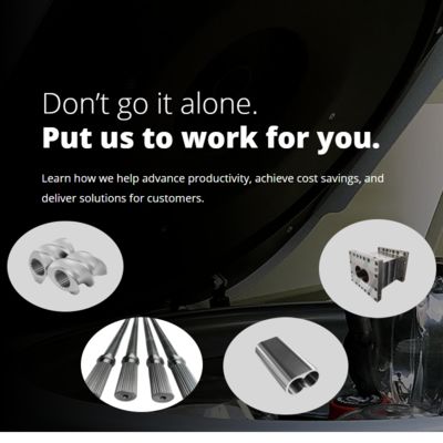 (PTR) W6 ultra-fijnkorrelige slijtvaste stalen extruder onderdelen Twin-Screw Extruder Schroefelement Cilinder en As